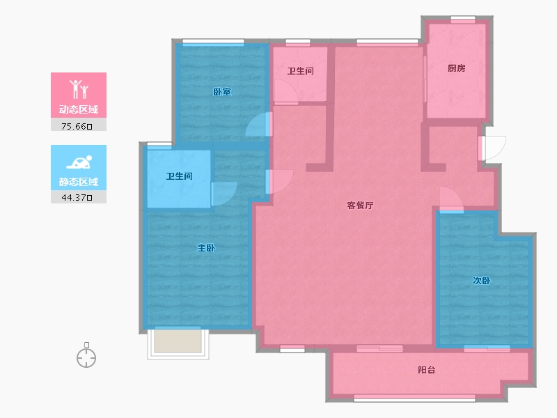 浙江省-嘉兴市-万科泊越湾项目生活区-120.00-户型库-动静分区