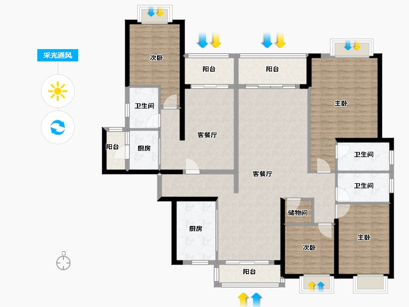 广西壮族自治区-南宁市-天誉东盟创客城-180.00-户型库-采光通风