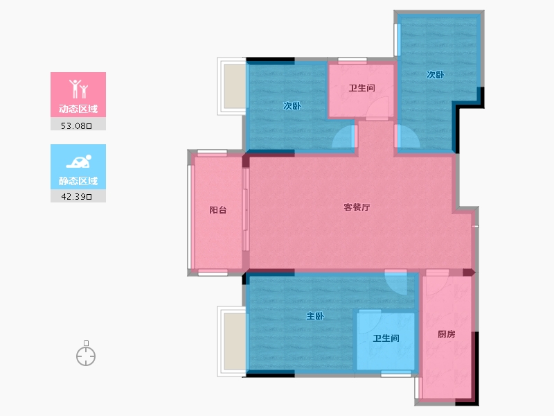 江西省-吉安市-创天河畔-85.00-户型库-动静分区