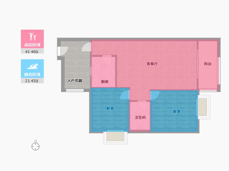 福建省-漳州市-城央金座-67.00-户型库-动静分区