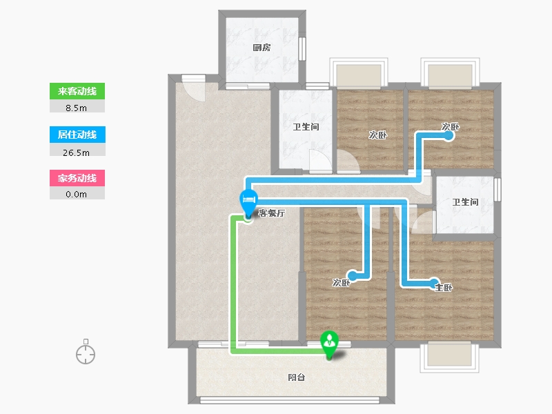 江苏省-盐城市-碧桂园凤凰城-108.00-户型库-动静线