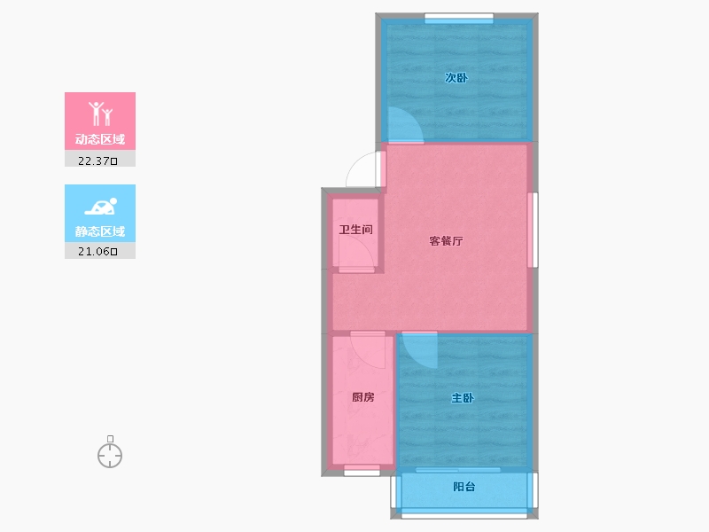 北京-北京市-兴政东里小区-58.00-户型库-动静分区