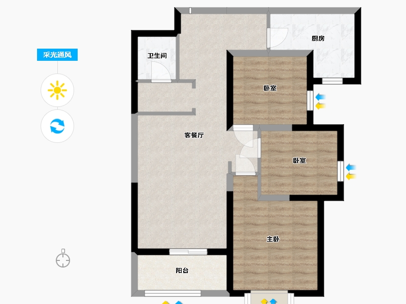 陕西省-西安市-华清学府城-89.00-户型库-采光通风