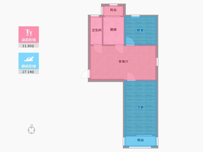 北京-北京市-西环里-59.20-户型库-动静分区