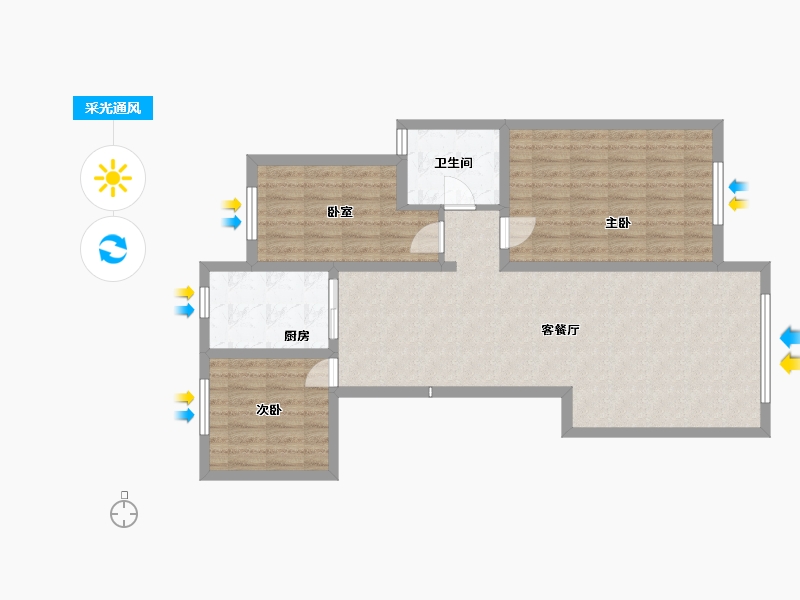 宁夏回族自治区-银川市-丰泽美居-97.00-户型库-采光通风