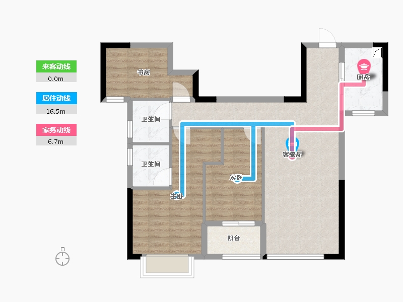 福建省-泉州市-世纪公馆-79.00-户型库-动静线