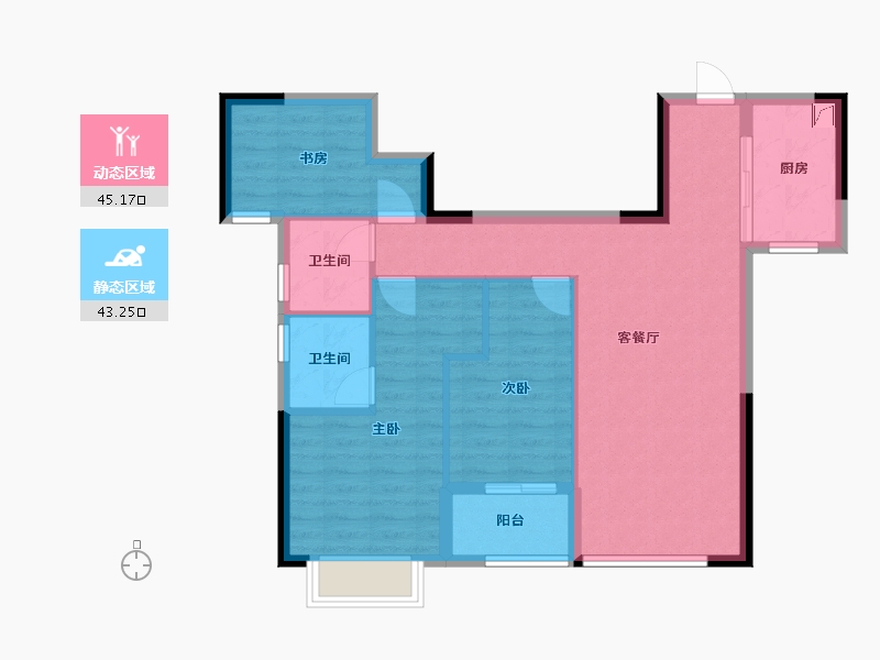 福建省-泉州市-世纪公馆-79.00-户型库-动静分区