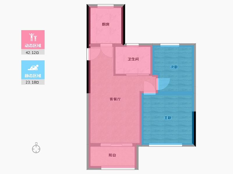 上海-上海市-浦江瑞和城-57.63-户型库-动静分区