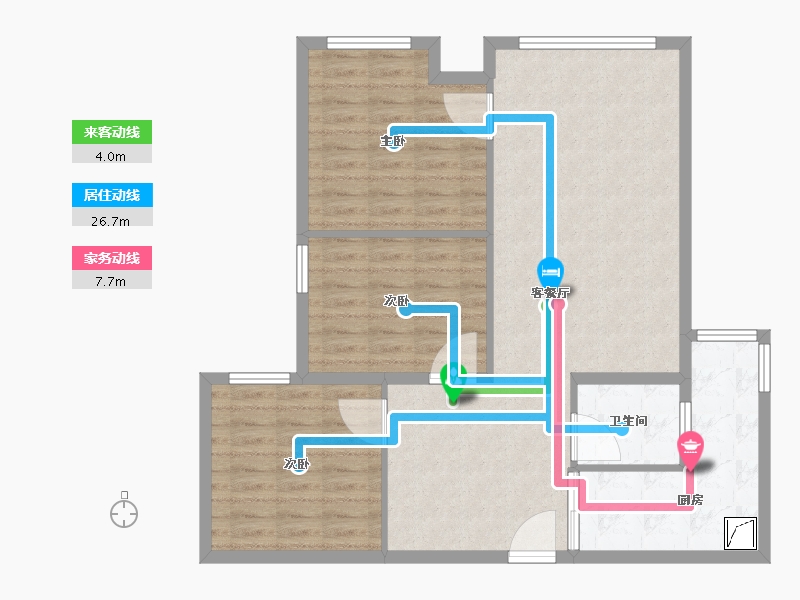 湖南省-怀化市-天星华府-91.00-户型库-动静线