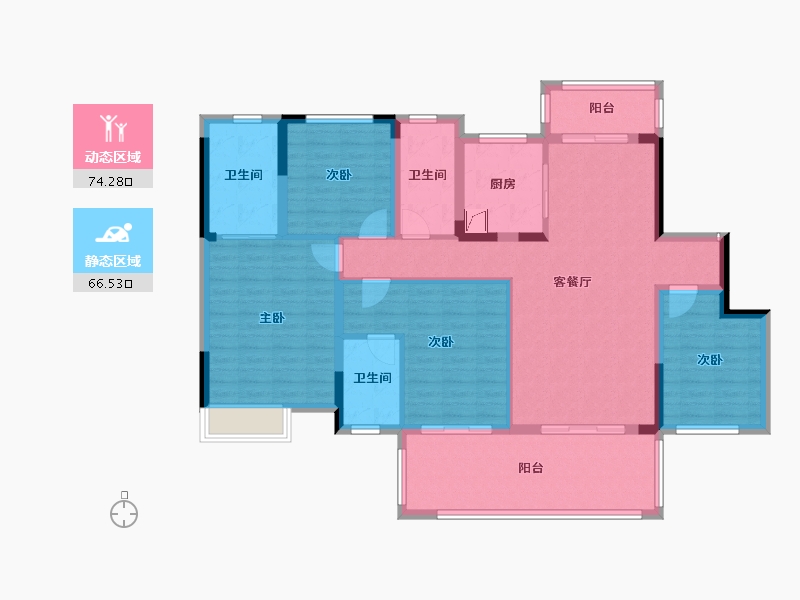 广西壮族自治区-桂林市-万达大都会-120.08-户型库-动静分区