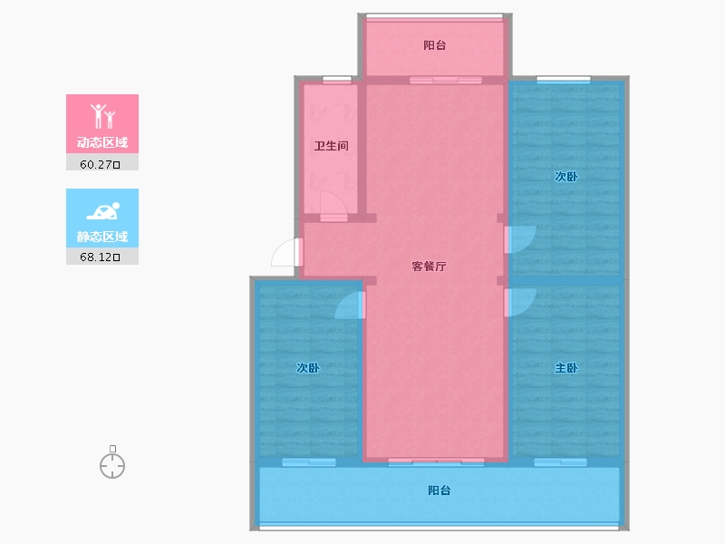 天津-天津市-翠湖新村-115.00-户型库-动静分区