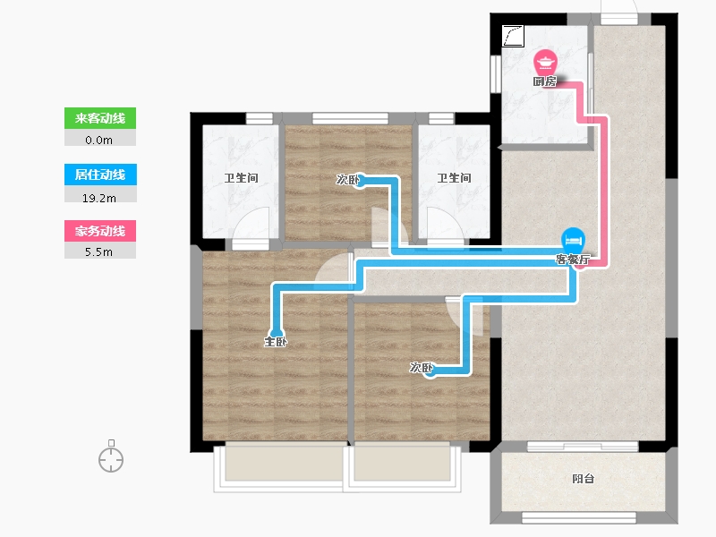 河北省-石家庄市-碧桂园星荟-82.62-户型库-动静线