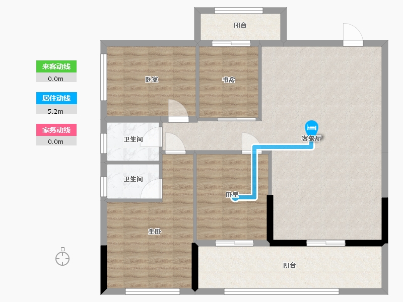 广西壮族自治区-柳州市-信荣·东成鑫苑-98.00-户型库-动静线