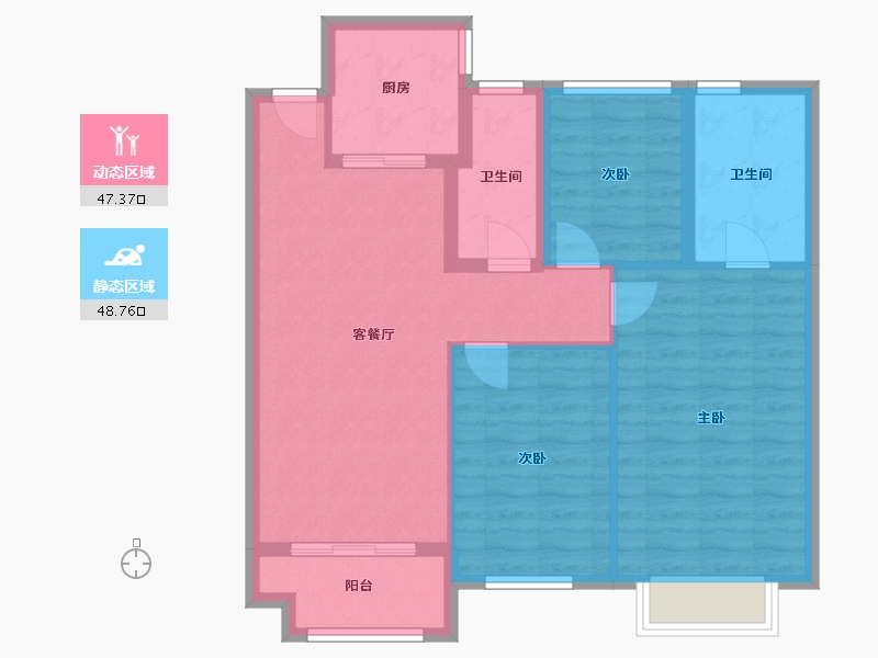 安徽省-池州市-伊美·城市首府-86.53-户型库-动静分区