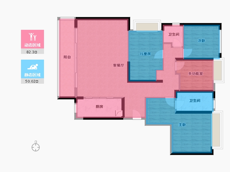 湖南省-长沙市-阳光城尚东湾-147.00-户型库-动静分区