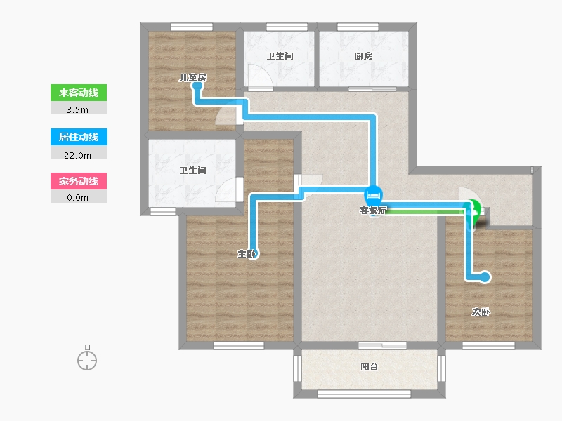 陕西省-咸阳市-亿和景观壹号-110.00-户型库-动静线