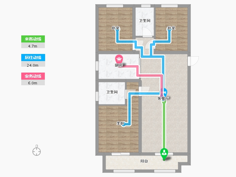 内蒙古自治区-包头市-中梁首府壹号院-91.00-户型库-动静线