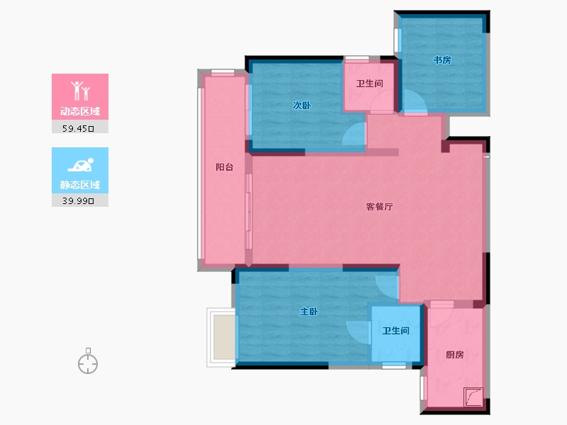 湖南省-张家界市-中建凤栖台-94.96-户型库-动静分区