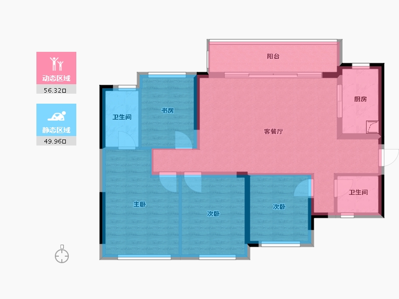 四川省-成都市-新希望锦官印悦-120.00-户型库-动静分区