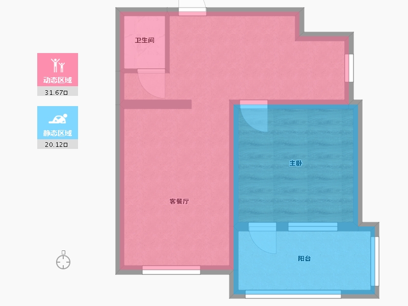 江苏省-苏州市-苏安新村-68.00-户型库-动静分区