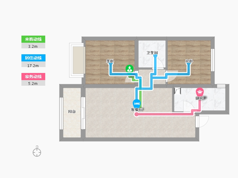 河北省-廊坊市-宏泰龙河枫景-65.00-户型库-动静线