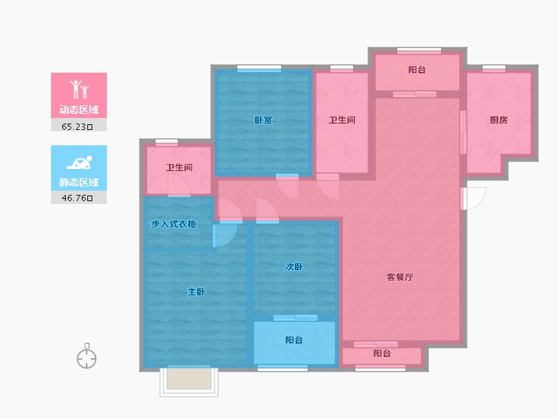 河南省-洛阳市-清庄社区-118.00-户型库-动静分区