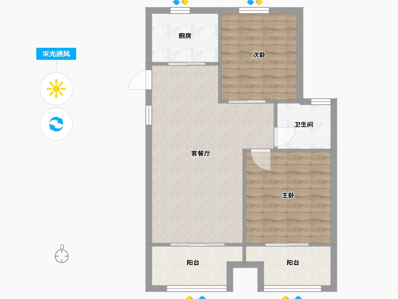 安徽省-马鞍山市-东方城-三期-88.07-户型库-采光通风