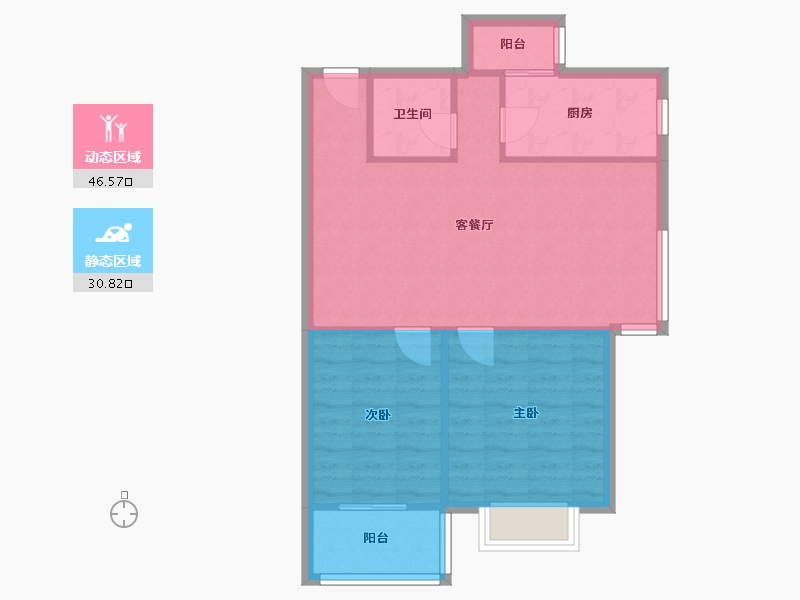 河南省-新乡市-进达花园-65.00-户型库-动静分区