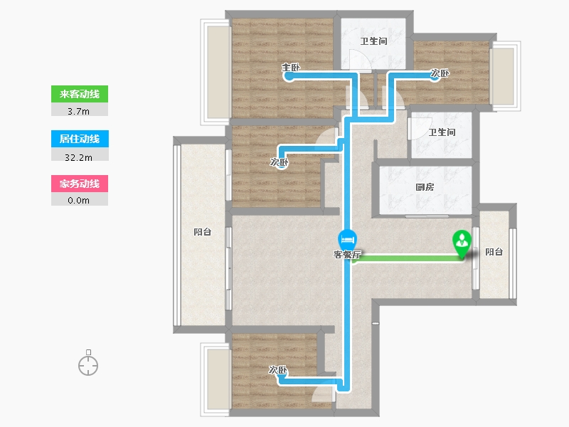 湖南省-长沙市-招商雍山湖-113.00-户型库-动静线