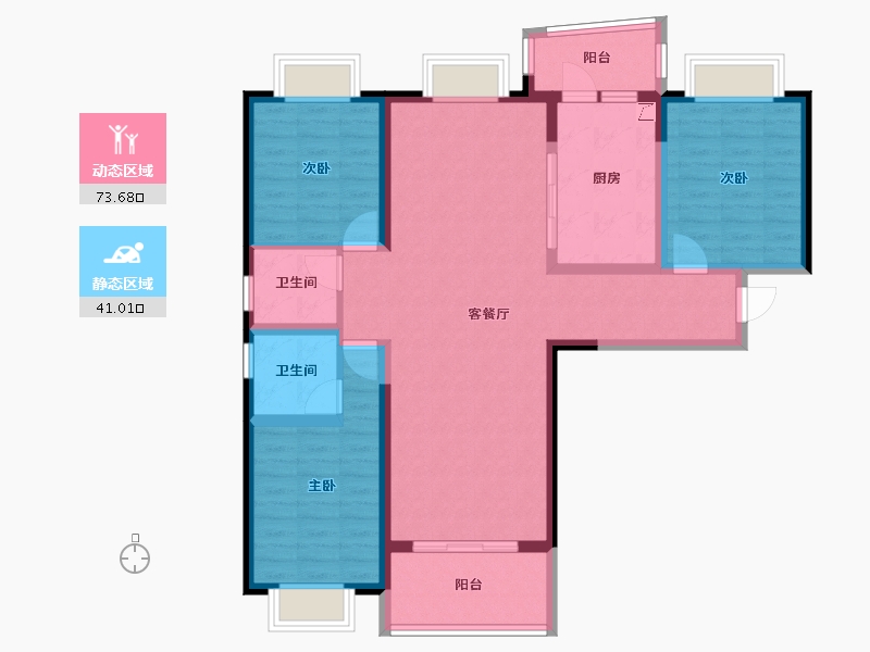 河南省-郑州市-刁沟恒苑-102.00-户型库-动静分区