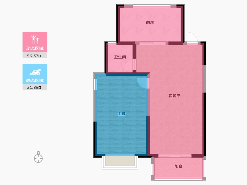 河北省-保定市-铂悦山-70.95-户型库-动静分区