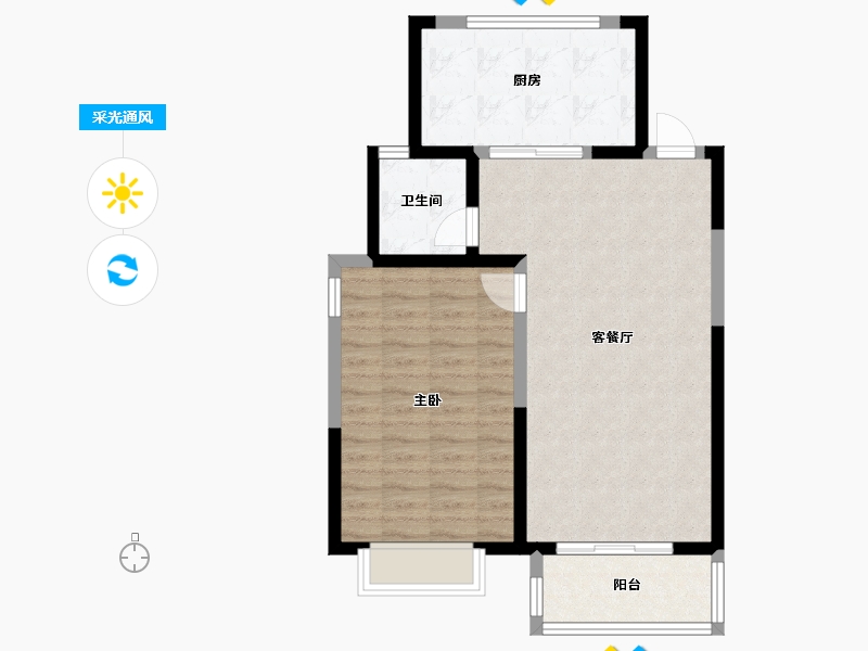 河北省-保定市-铂悦山-70.95-户型库-采光通风