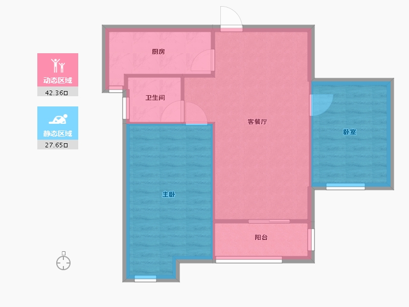 湖北省-武汉市-美好名流汇-62.43-户型库-动静分区