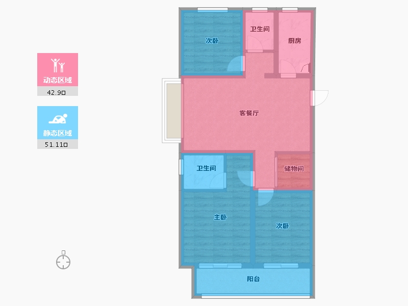 山东省-聊城市-桂馨苑-98.00-户型库-动静分区