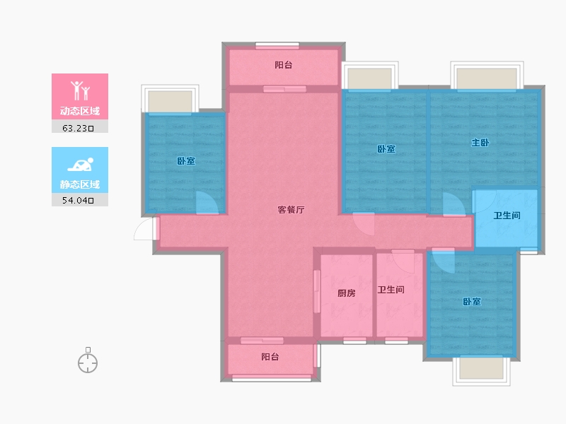 广西壮族自治区-南宁市-广源华府-108.00-户型库-动静分区