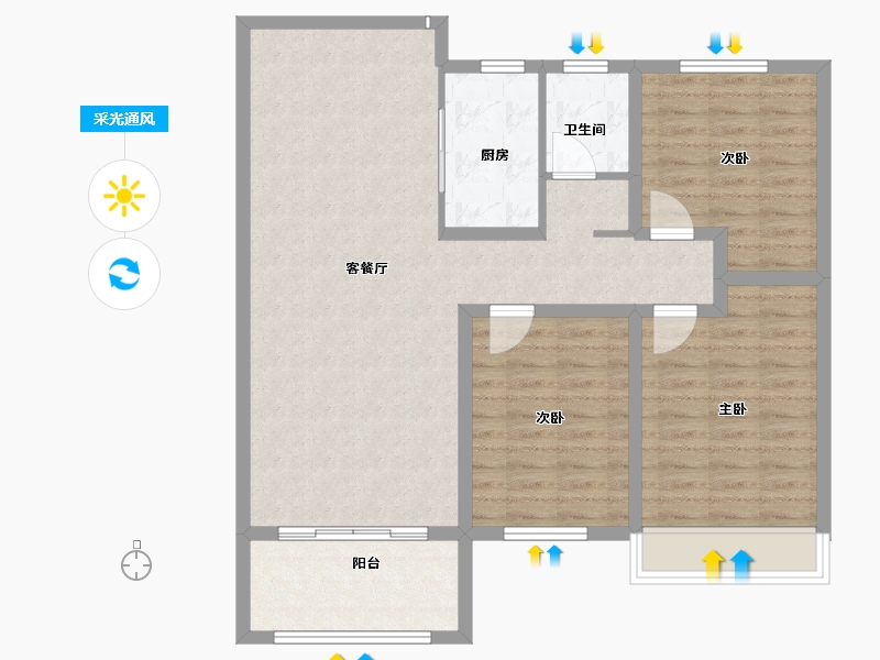 河南省-安阳市-国宾府-100.00-户型库-采光通风