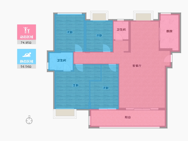 福建省-龙岩市-融侨·观邸-120.00-户型库-动静分区