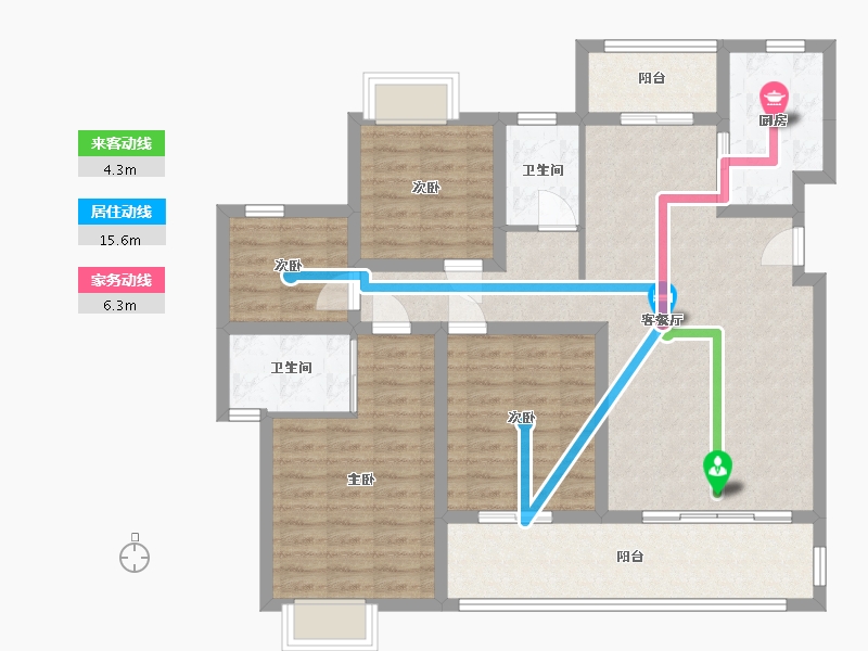 四川省-广安市-承平盛世-130.00-户型库-动静线