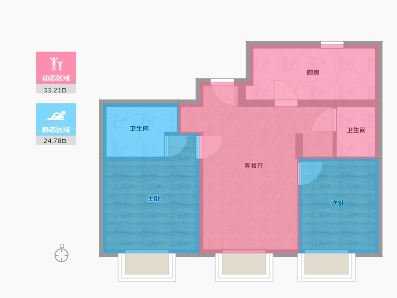 北京-北京市-禧瑞学府-57.00-户型库-动静分区