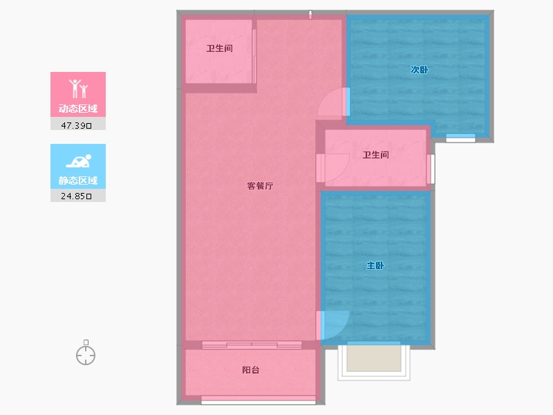 甘肃省-定西市-聚仁观澜-71.47-户型库-动静分区