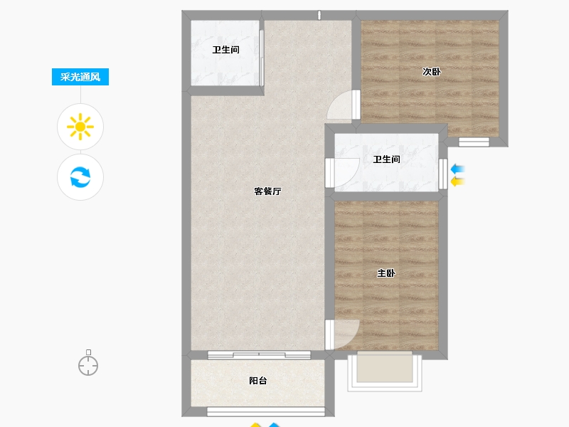 甘肃省-定西市-聚仁观澜-71.47-户型库-采光通风