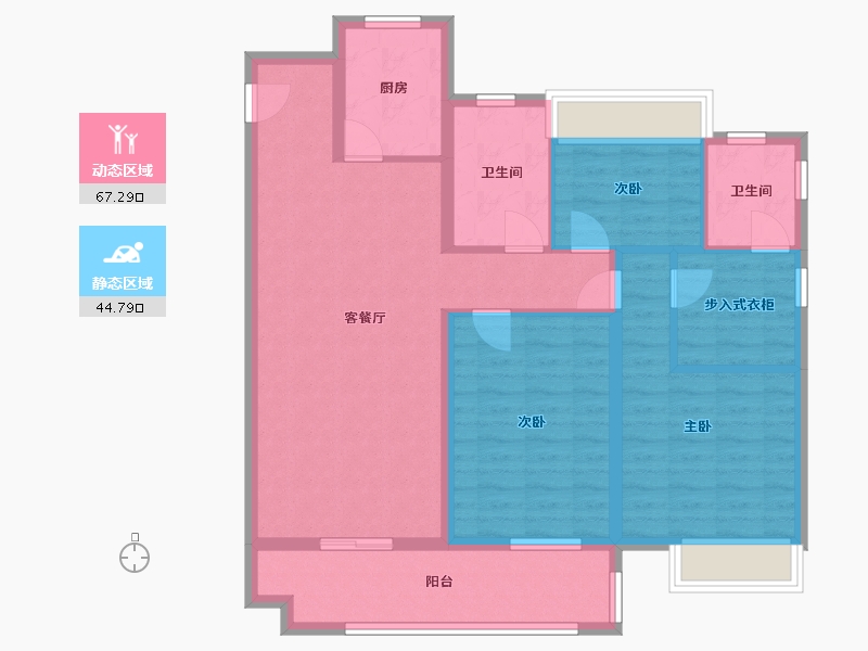 安徽省-六安市-万兴九州府-100.00-户型库-动静分区