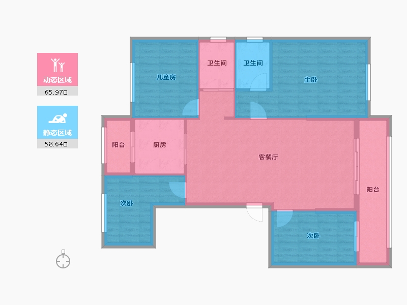 山东省-聊城市-碧桂园-145.00-户型库-动静分区