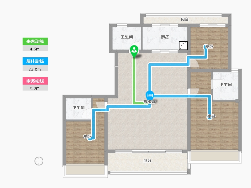 浙江省-嘉兴市-巨成·悦湖湾-121.00-户型库-动静线