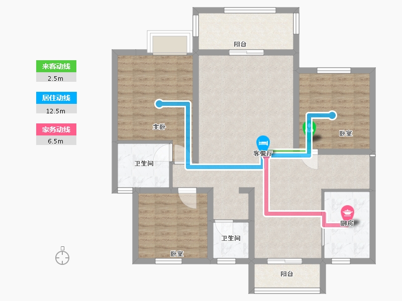 江西省-赣州市-贡江上院-125.00-户型库-动静线