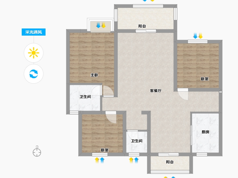 江西省-赣州市-贡江上院-125.00-户型库-采光通风