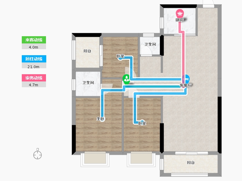 湖南省-郴州市-竹园新城(船洞路)-91.62-户型库-动静线