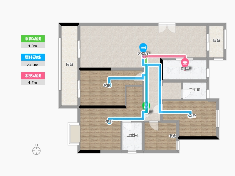 河南省-焦作市-东方今典御书院-130.00-户型库-动静线