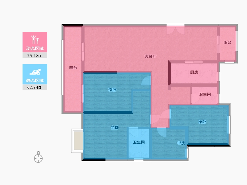 河南省-焦作市-东方今典御书院-130.00-户型库-动静分区