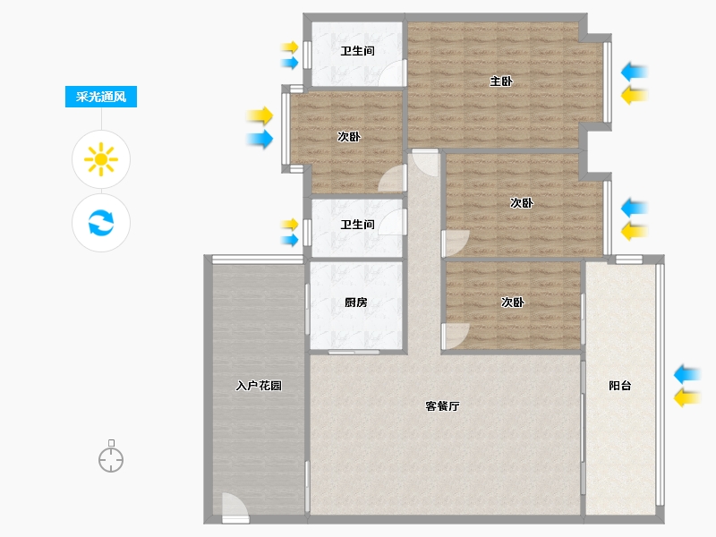 广东省-惠州市-星岸城-152.00-户型库-采光通风